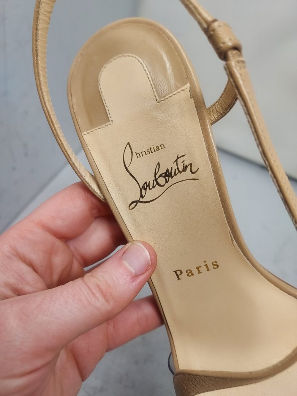 CHRISTIAN LOUBOUTIN Rosalie Strass Nude Strappy Heel Sandal - Picture 5 of 12